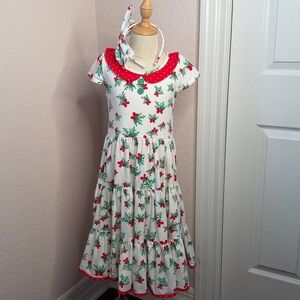 Eleanor Rose Holly Dress with Headband 10-12
